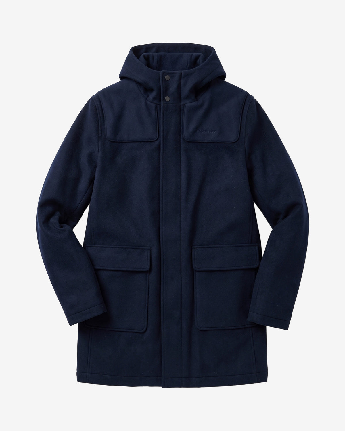 KnowledgeCotton Apparel - MEN Wool duffel coat Jackets 1412 Night Sky