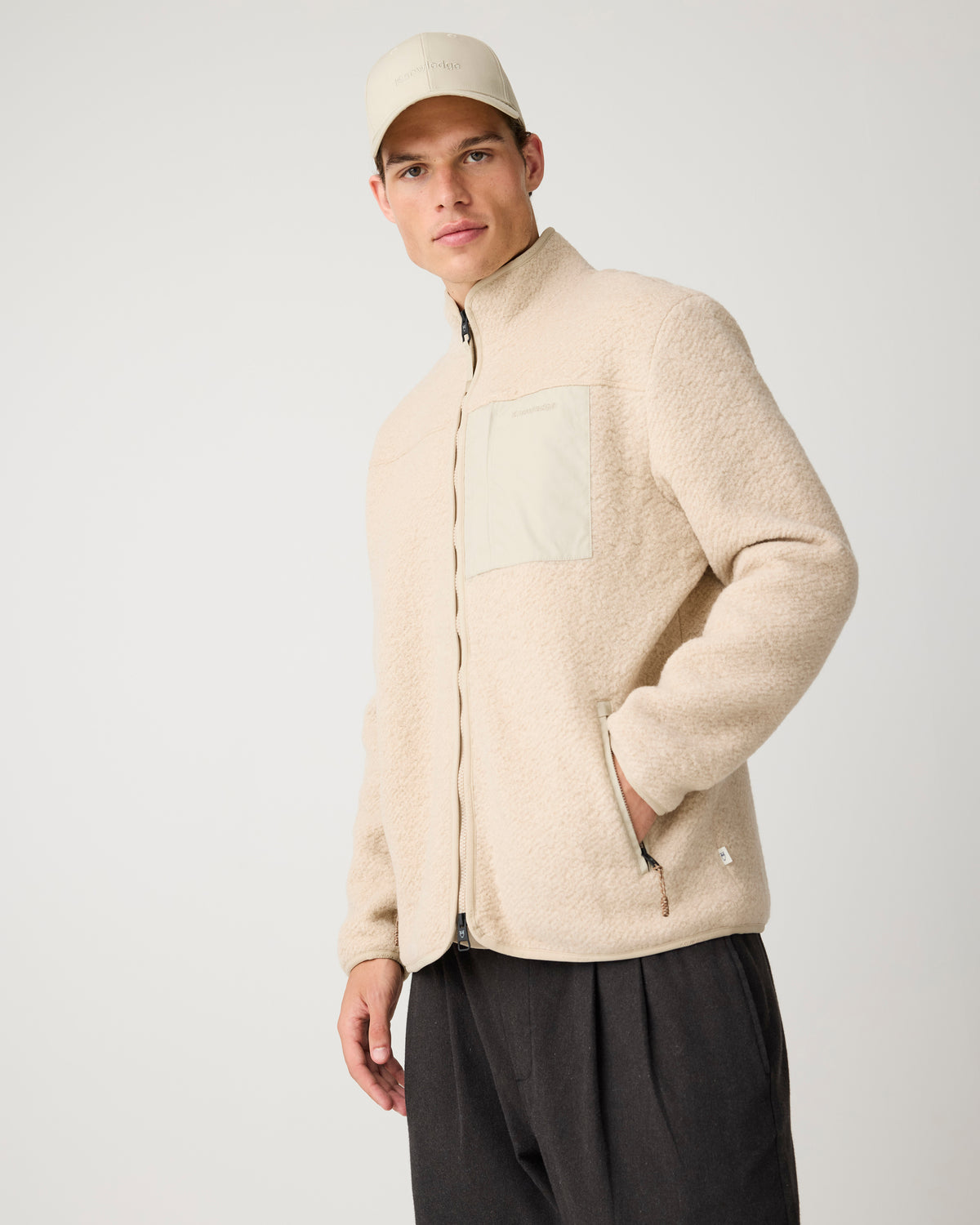 KnowledgeCotton Apparel - MEN Wool fleece full zip Fleeces 9999 Item Colour