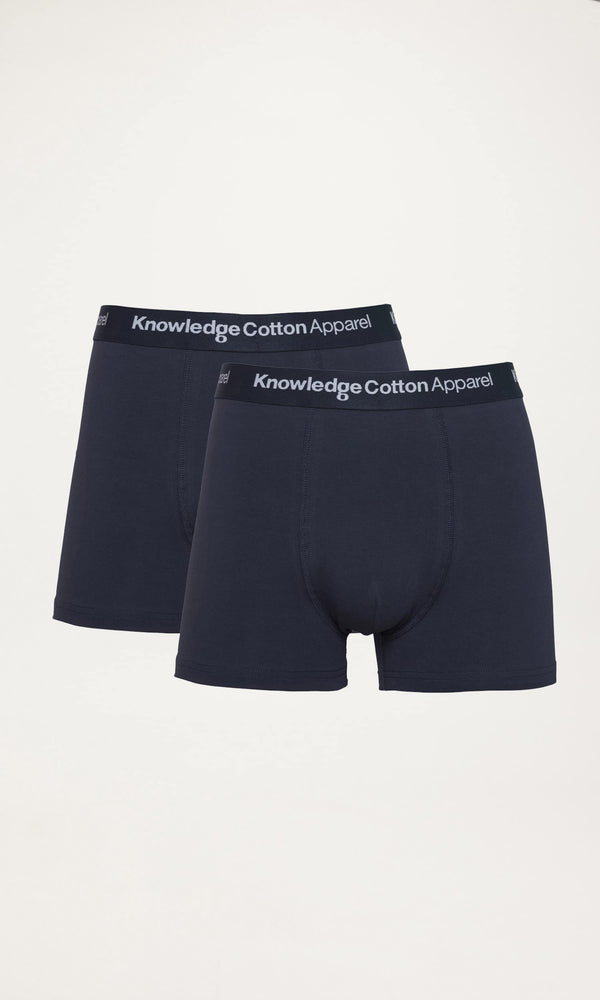KnowledgeCotton Apparel - MEN 2 pack underwear Underwears 1001 Total Eclipse