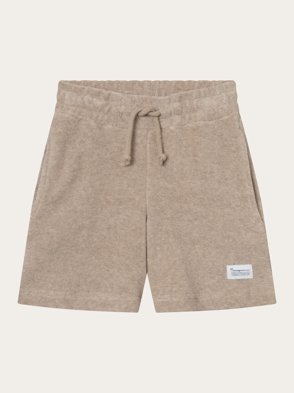 KnowledgeCotton Apparel - YOUNG Casual terry shorts Shorts 1347 Safari