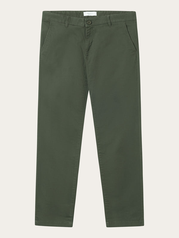 KnowledgeCotton Apparel - MEN LUCA slim twill chino pants Pants 1090 Forrest Night