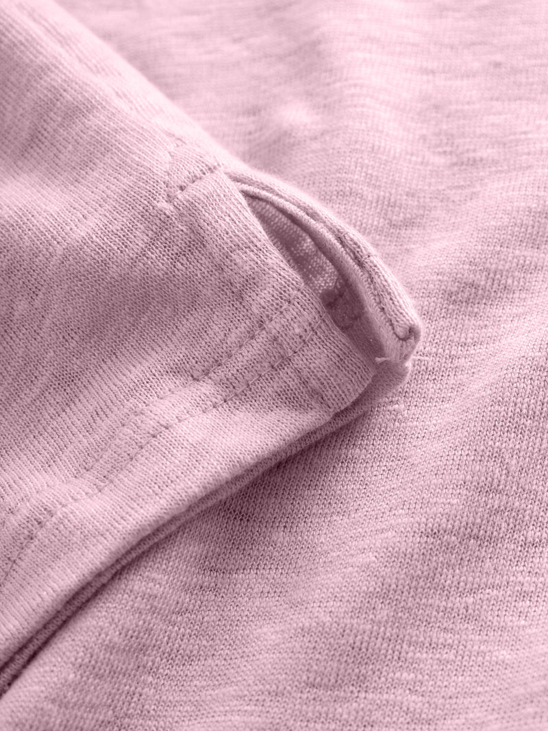 KnowledgeCotton Apparel - MEN Linen polo Polos 1378 Parfait Pink