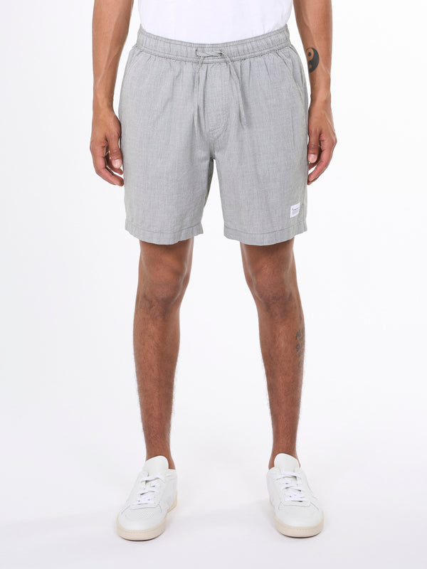 KnowledgeCotton Apparel - MEN Loose woven shorts Shorts 1090 Forrest Night