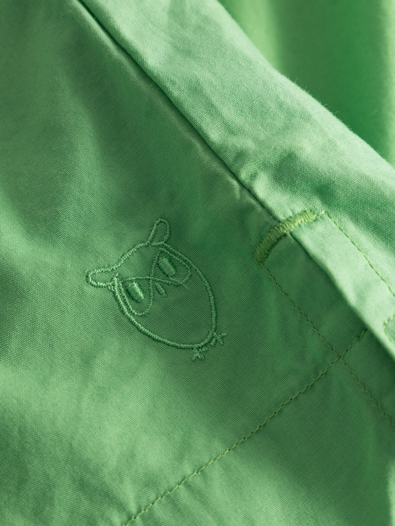 KnowledgeCotton Apparel - WMN Poplin elastic waist shorts Shorts 1218 Vibrant Green