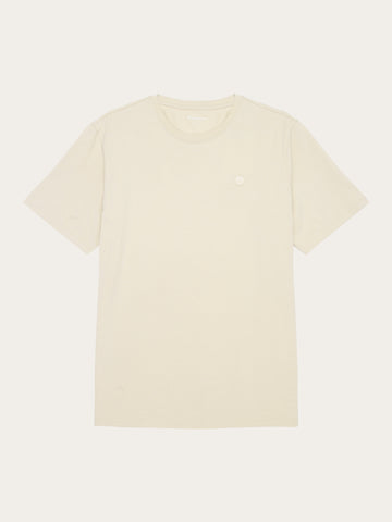 KnowledgeCotton Apparel - MEN Regular fit Badge t-shirt T-shirts 1228 Light feather gray