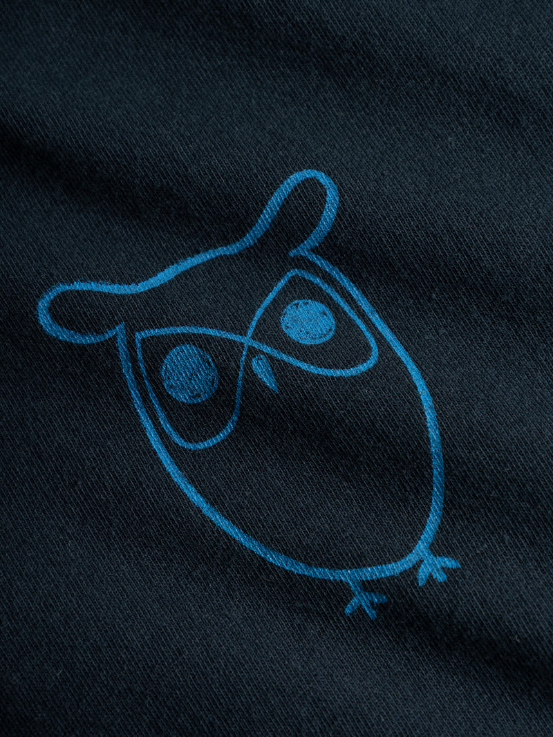 KnowledgeCotton Apparel - MEN Regular owl chest print t-shirt T-shirts 9996 item color