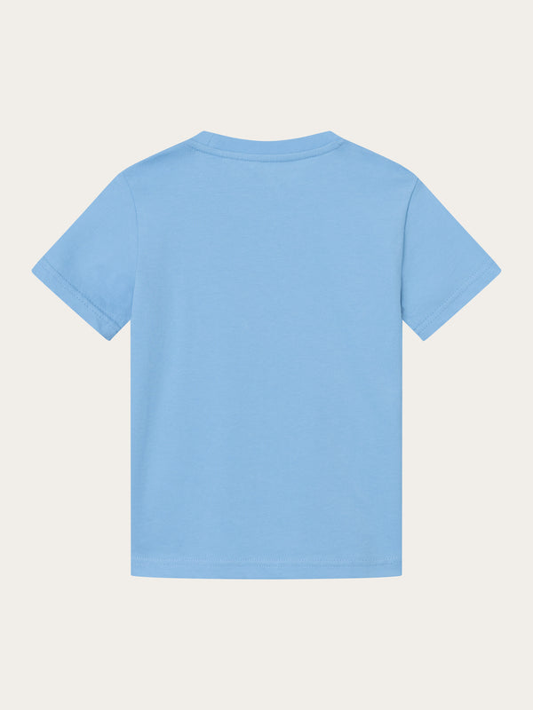 KnowledgeCotton Apparel - YOUNG Road trip printed t-shirt T-shirts 1377 Airy Blue