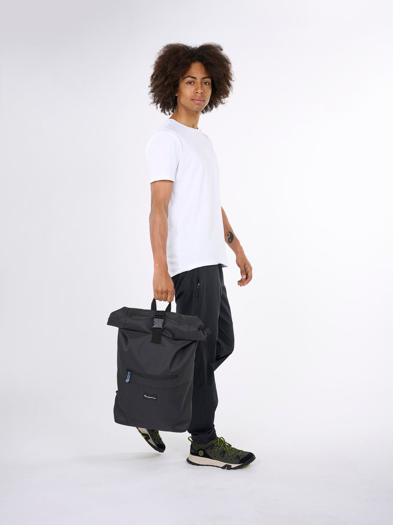 KnowledgeCotton Apparel - UNI Roll opening backpack Bags 1300 Black Jet
