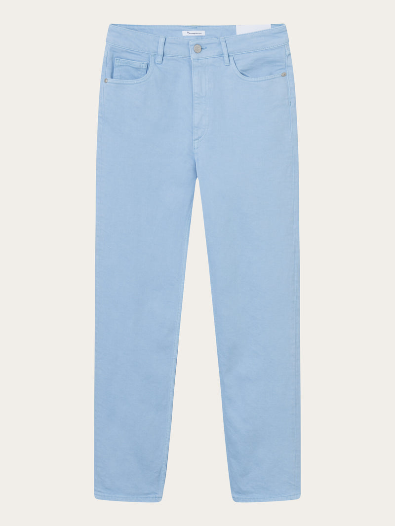 KnowledgeCotton Apparel - WMN STELLA tapered Twill Pants Pants 1377 Airy Blue