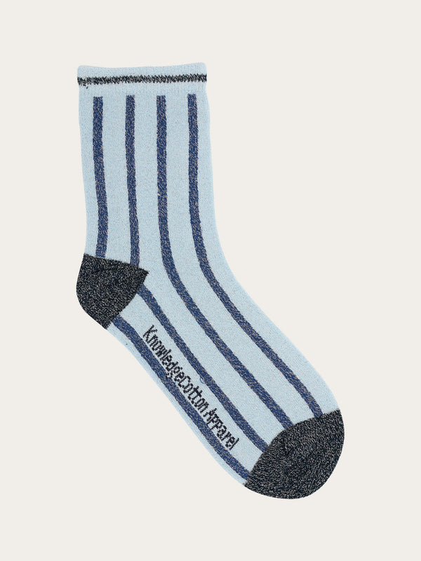KnowledgeCotton Apparel - WMN Single pack glitter dot socks Socks 1377 Airy Blue