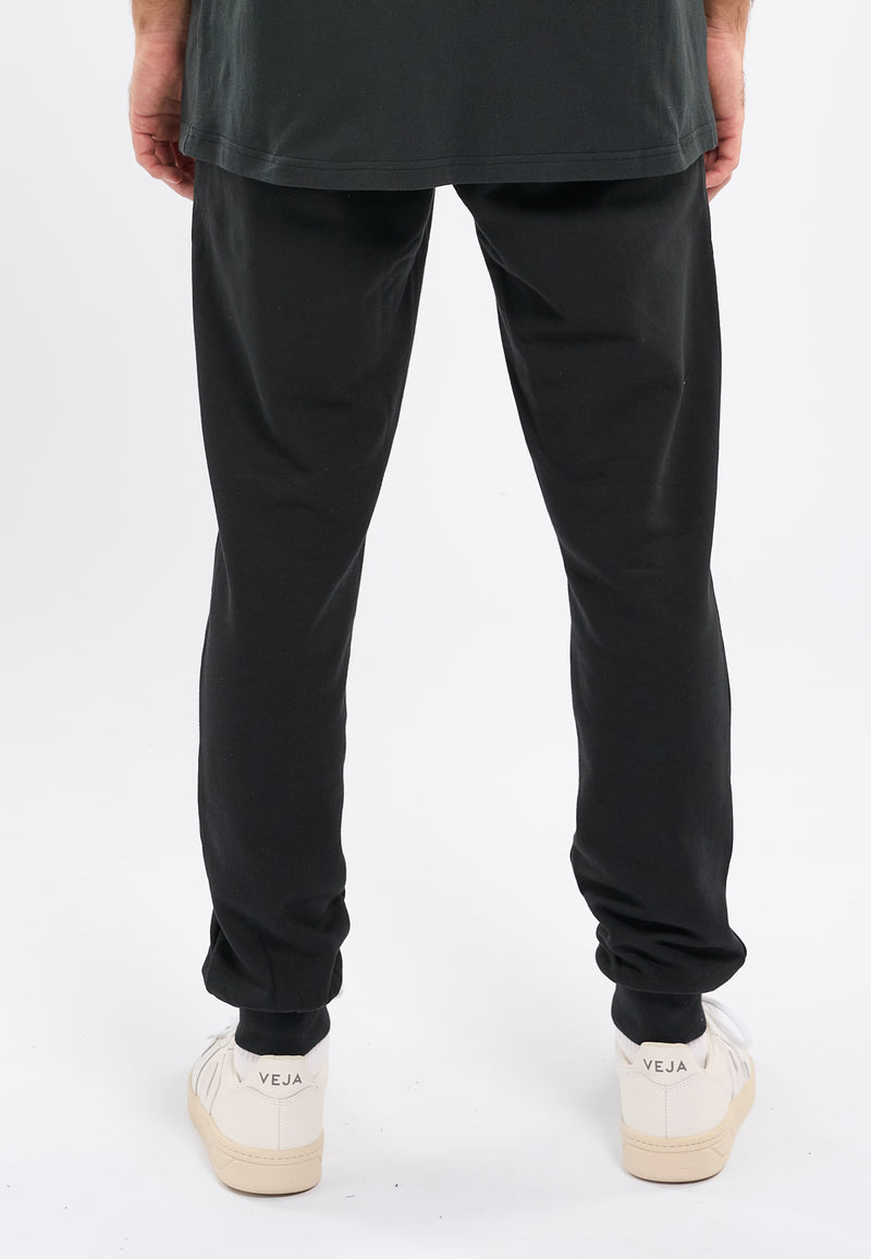 KnowledgeCotton Apparel - MEN WATERAID Water is Life loose sweat pant with print Pants 1300 Black Jet